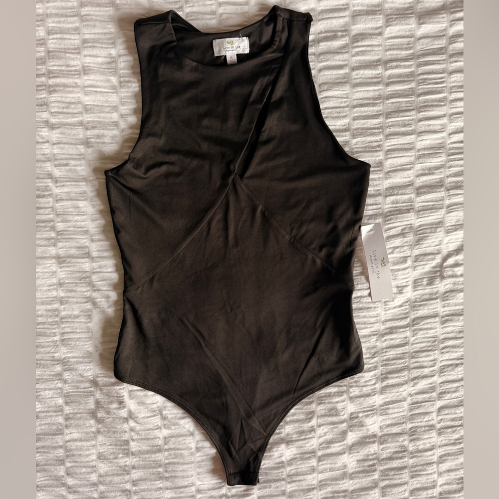 Black Sleeveless Bodysuit